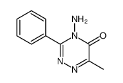 4-amino-6-methyl-3-phenyl-1,2,4-triazin-5-one结构式