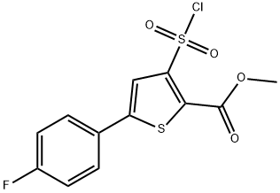 2-Thiophenecarboxylic acid, 3-(chlorosulfonyl)-5-(4-fluorophenyl)-, methyl ester Structure