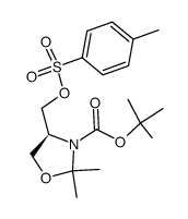 ((S)-3-(TERT-BUTOXYCARBONYL)-2,2-DIMETHYLOXAZOLIDIN-4-YL)METHYL 4-METHYLBENZENESULFONATE Structure