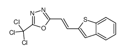 2-[2-(1-benzothiophen-2-yl)ethenyl]-5-(trichloromethyl)-1,3,4-oxadiazole Structure