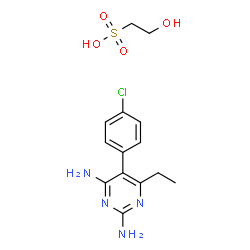 2-hydroxyethanesulphonic acid, compound with 5-(4-chlorophenyl)-6-ethylpyrimidine-2,4-diamine (1:1) picture