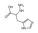 2-hydrazinyl-3-(1H-imidazol-5-yl)propanoic acid结构式