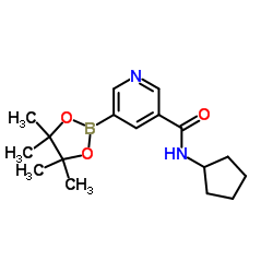N-Cyclopentyl-5-(4,4,5,5-tetramethyl-1,3,2-dioxaborolan-2-yl)nicotinamide Structure