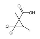 2,2-dichloro-1,3-dimethylcyclopropane-1-carboxylic acid Structure