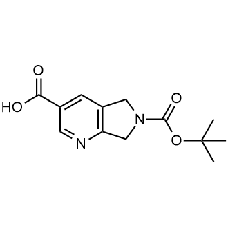 6-[(tert-butoxy)carbonyl]-5h,6h,7h-pyrrolo[3,4-b]pyridine-3-carboxylicacid structure