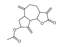 (3aS)-3a,4,5,6,6aβ,7,8,9,9aβ,9bα-Decahydro-8α-acetoxy-3,6,9-tris(methylene)azuleno[4,5-b]furan-2(3H)-one Structure