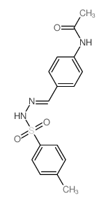 N-[4-[[(4-methylphenyl)sulfonylhydrazinylidene]methyl]phenyl]acetamide结构式