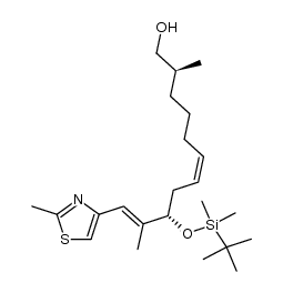 (2S,6Z,9S,10E)-9-((tert-butyldimethylsilyl)oxy)-2,10-dimethyl-11-(2-methylthiazol-4-yl)undeca-6,10-dien-1-ol Structure