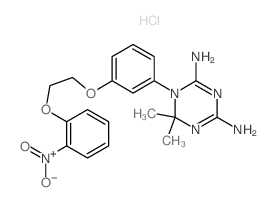 6,6-dimethyl-1-[3-[2-(2-nitrophenoxy)ethoxy]phenyl]-1,3,5-triazine-2,4-diamine structure