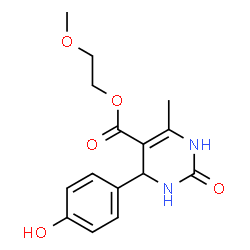 2-methoxyethyl 4-(4-hydroxyphenyl)-6-methyl-2-oxo-1,2,3,4-tetrahydropyrimidine-5-carboxylate结构式