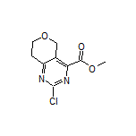 2-氯-7,8-二氢-5H-吡喃并[4,3-d]嘧啶-4-甲酸甲酯结构式