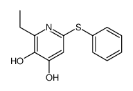 2-ethyl-3-hydroxy-6-phenylsulfanyl-1H-pyridin-4-one结构式