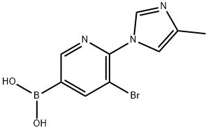 5-Bromo-6-(4-methylimidazol-1-yl)pyridine-3-boronic acid structure