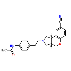 N-(4-{2-[(3aS,9bR)-8-Cyano-1,3a,4,9b-tetrahydrochromeno[3,4-c]pyrrol-2(3H)-yl]ethyl}phenyl)acetamide Structure