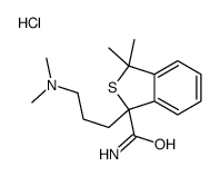 3-(1-carbamoyl-3,3-dimethyl-2-benzothiophen-1-yl)propyl-dimethylazanium,chloride结构式