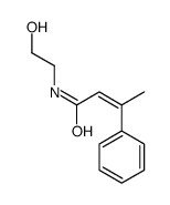 N-(2-Hydroxyethyl)-3-phenyl-2-butenamide structure