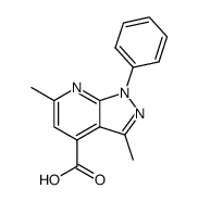 3,6-dimethyl-1-phenyl-1h-pyrazolo[3,4-b]pyridine-4-carboxylic acid Structure