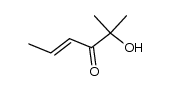 (E)-2-hydroxy-2-methylhex-4-en-3-one Structure