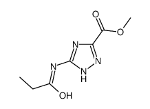 (9ci)-5-[(1-氧代丙基)氨基]-1H-1,2,4-噻唑-3-羧酸甲酯结构式