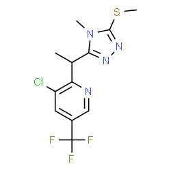 3-CHLORO-2-(1-[4-METHYL-5-(METHYLSULFANYL)-4H-1,2,4-TRIAZOL-3-YL]ETHYL)-5-(TRIFLUOROMETHYL)PYRIDINE picture