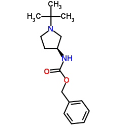 BENZYL (S)-1-TERT-BUTYLPYRROLIDIN-3-YLCARBAMATE结构式