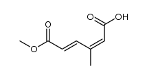 (2Z,4E)-5-methoxycarbonyl-3-methyl-2,4-petadienone acid Structure