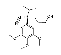 (4S)-(-)-4-cyano-4-(3,4,5-trimethoxyphenyl)-4-isopropylbutanol Structure