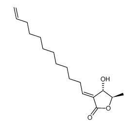 4α-Hydroxy-5β-methyl-3-[(E)-11-dodecen-1-ylidene]-4,5-dihydrofuran-2(3H)-one Structure