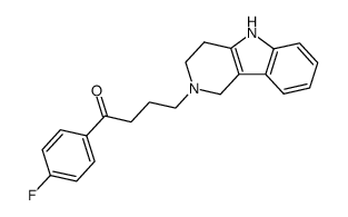 1-(4-fluoro-phenyl)-4-(1,3,4,5-tetrahydro-pyrido[4,3-b]indol-2-yl)-butan-1-one结构式