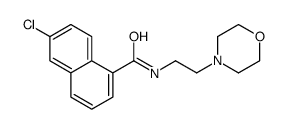 6-Chloro-N-(2-morpholinoethyl)-1-naphthalenecarboxamide结构式