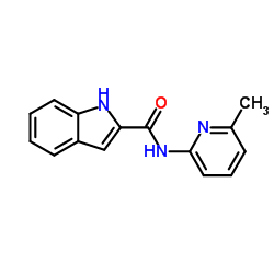 1H-Indole-2-carboxamide,N-(6-methyl-2-pyridinyl)-(9CI) structure