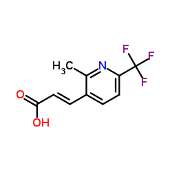 (2E)-3-[2-Methyl-6-(trifluoromethyl)-3-pyridinyl]acrylic acid Structure