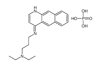 N-benzo[g]quinolin-4-yl-N',N'-diethylpropane-1,3-diamine,phosphoric acid结构式