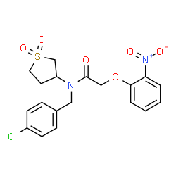 N-(4-chlorobenzyl)-N-(1,1-dioxidotetrahydrothiophen-3-yl)-2-(2-nitrophenoxy)acetamide structure