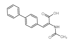 2-乙酰氨基-3-(4-联苯)丙烯酸结构式