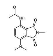 4-acetylamino-7-dimethylamino-2-methyl-isoindole-1,3-dione结构式