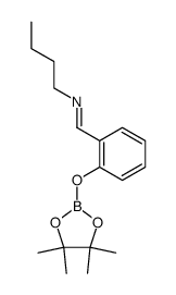 Butyl-[1-[2-(4,4,5,5-tetramethyl-[1,3,2]dioxaborolan-2-yloxy)-phenyl]-meth-(Z)-ylidene]-amine Structure