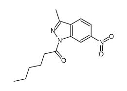 1-(3-methyl-6-nitroindazol-1-yl)hexan-1-one结构式