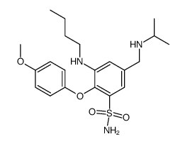 3-Butylamino-5-(isopropylamino-methyl)-2-(4-methoxy-phenoxy)-benzenesulfonamide结构式