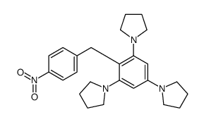 1-[4-[(4-nitrophenyl)methyl]-3,5-dipyrrolidin-1-ylphenyl]pyrrolidine Structure