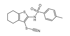 5-Tosylamino-4-thiocyanato-2,3-tetramethylenthiophen结构式