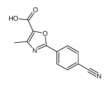 2-(4-cyanophenyl)-4-methyl-1,3-oxazole-5-carboxylic acid结构式