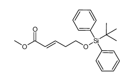 methyl 5-((tert-butyldiphenylsilyl)oxy)pent-2-enoate结构式