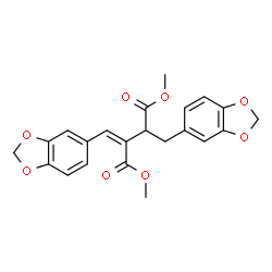 2-[(1,3-Benzodioxol-5-yl)methyl]-3-[(1,3-benzodioxol-5-yl)methylene]butanedioic acid dimethyl ester结构式