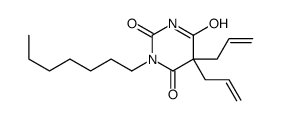 5,5-Diallyl-1-heptyl-2,4,6(1H,3H,5H)-pyrimidinetrione structure