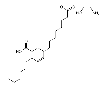 5-carboxy-4-hexylcyclohex-2-ene-1-octanoic acid, compound with 2-aminoethanol (1:1) structure