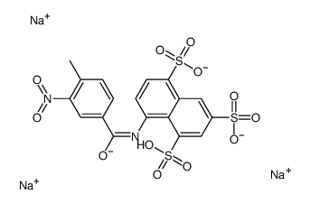 trisodium 8-[(4-methyl-3-nitrobenzoyl)amino]naphthalene-1,3,5-trisulphonate Structure