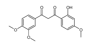 1-(3,4-dimethoxy-phenyl)-3-(2-hydroxy-4-methoxy-phenyl)-propane-1,3-dione结构式