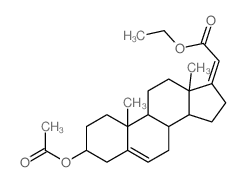 Pregna-5,17(20)-dien-21-oicacid, 3-(acetyloxy)-, ethyl ester, (3b)- (9CI) structure