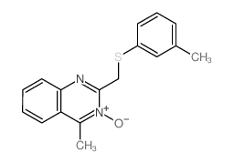 4-methyl-2-[(3-methylphenyl)sulfanylmethyl]-3-oxido-quinazoline structure